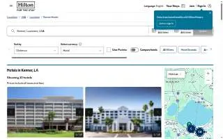 Hilton New Orleans Airport website