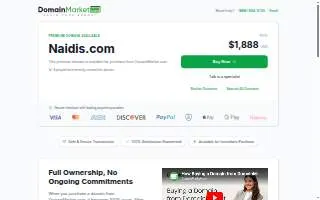Naidis Catering website