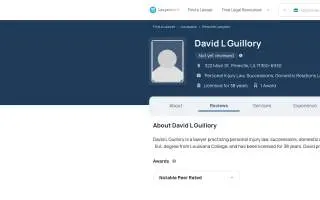 David Guillory website
