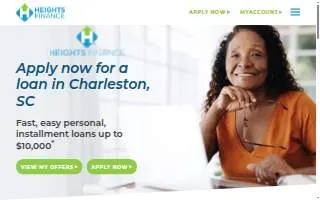 Heights Finance of Charleston website