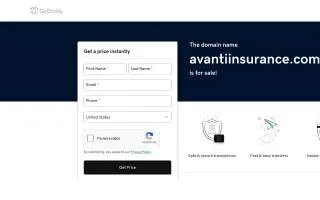 Avanti Insurance Agency, Inc. website