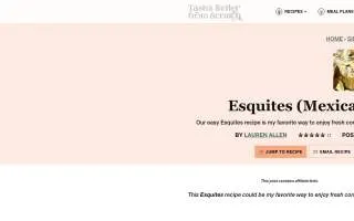 Esquite: Mexican Street Food website