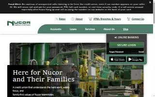 Nucor Steel Credit Union website