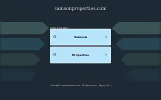 Samson Properties Bowie website