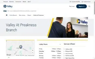 Valley Bank of Wayne website