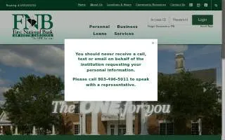 First National Bank of South Carolina website