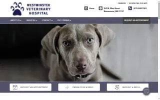 Westminster Veterinary Hospital website