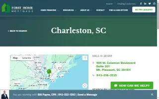 First Home Mortgage - Charleston website