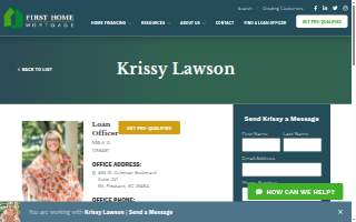 Krissy Lawson at First Home Mortgage