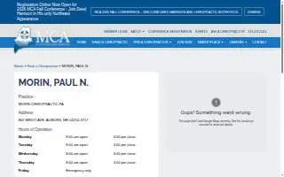 Morin Chiropractic PA website