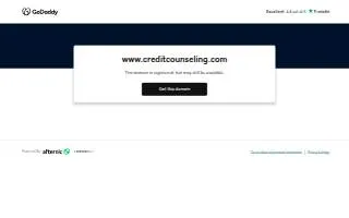 Credit Counseling website