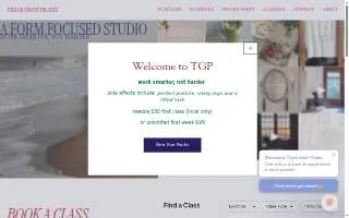 Taylor Grant Pilates - Downtown website