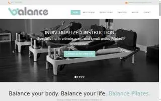 Balance Pilates of Charleston website