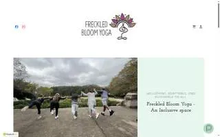 Freckled Bloom Yoga website