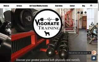 Vigorate Training & Fitness website