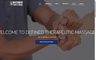 DEFINED: Therapeutic Massage website