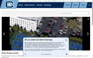 Earle Tennis Center website