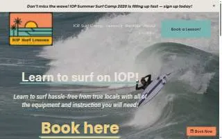 IOP Surf Lessons website