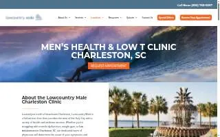 Lowcountry Male Clinic - North Charleston, SC - TRT and Weight Loss Services website