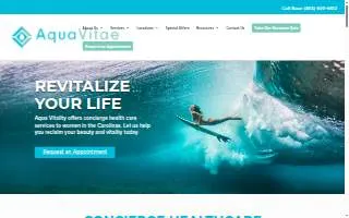 Aqua Vitae iVitality Spa of Mt Pleasant website