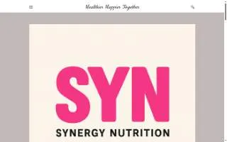 Synergy Nutrition website