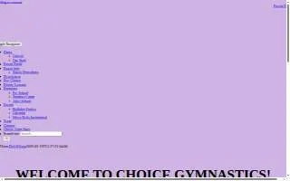Choice Gymnastics website