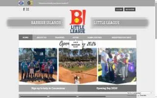 Barrier Island Little League website