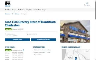 Food Lion of Charleston website
