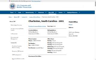 U.S. Customs and Border Protection - Charleston Service Port