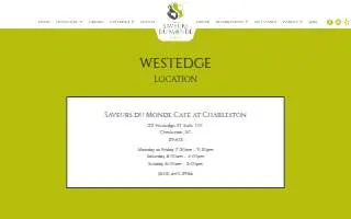 Saveurs Du Monde Cafe WestEdge website