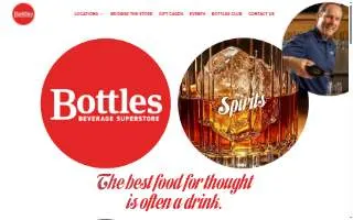 Bottles Beverage Superstore - Mt. Pleasant website