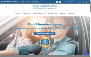 Rowell Insurance Agency of North Charleston website