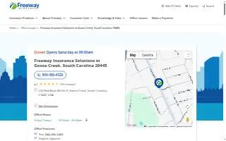 Freeway Insurance of Goose Creek website