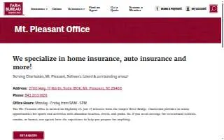 Farm Bureau Insurance of Mt Pleasant website