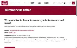 Farm Bureau Insurance of Summerville website