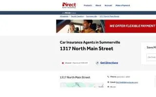 Direct Auto Insurance of Summerville website