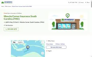 Acceptance Insurance of Moncks Corner website