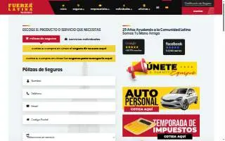 Fuerza Latina Insurance of North Charleston website