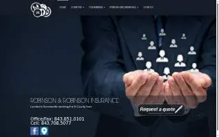 Robinson & Robinson Insurance website