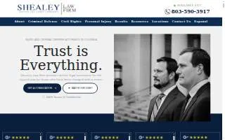 Shealey Law Firm of Columbia website