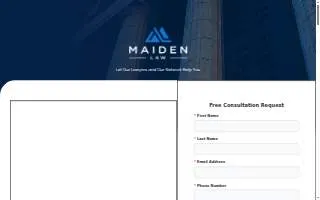 Maiden Law Firm website