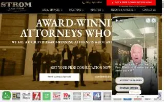 Strom Law Firm of Columbia website