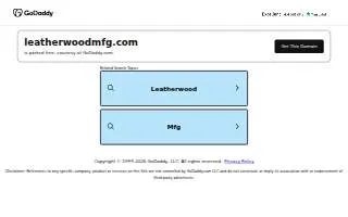 Leatherwood Manufacturing Inc. website