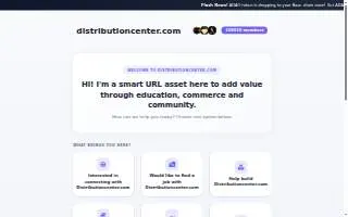 Distribution Center website