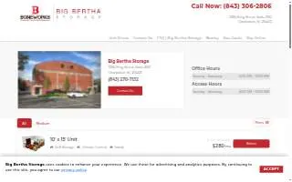 Big Bertha Storage website