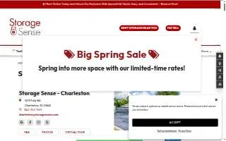 Storage Sense - Charleston website
