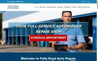 Folly Road Auto Repair of Charleston website