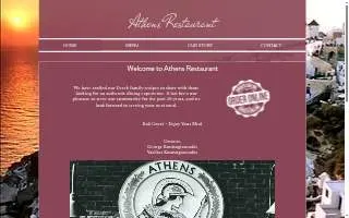 Athens Restaurant website