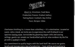 Charleston Distilling Co website