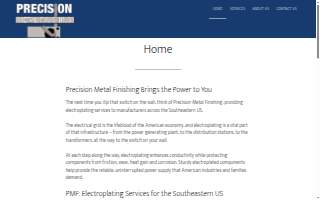 Precision Metal Finishing LLC website